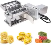 Electric Pasta Maker with Motor Automatic Pasta Machine with Hand Crank and Mult