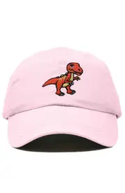 Dalix T-Rex Embroidered Casual Cap in Washed Pink at Nordstrom One Size