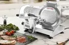 10" Semi Auto Electric Meat Slicer Cheese Slice Adjustable Thickness Sharpener