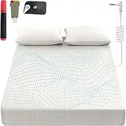 Grounding Sheets King, 90% Organic Cotton+ 10% Pure Silver Fiber,Grounded Bed Sheet Kit, Deep Pocket Grounded Bed Sheet, Relieves Pain - Used for Healthy Sleep Therapy (White, Twin XL)
