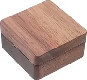 LIFKOME Wood Coin Holder for Collectors: Magnetic Closure Storage Box with Soft Interior Padding for Medals and Challenge Coins Decorative and Portable