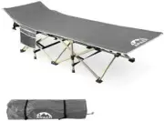 Camping Cot, 450LBS(Max Load), Portable Foldable Outdoor Bed w/ Carry Bag - Gray