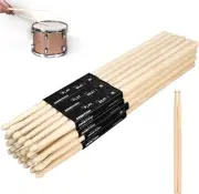 2/4/6/12 Pairs Drum Sticks 5A Drumsticks Maple Oval Wood Tip Jazz Drum Music