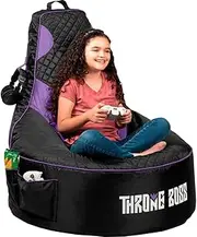 Gaming Bean Bag Chair for Adults & Kids [No Filling], Teens, Dorm Chair, Video Game Chairs, Beanbag Gaming Chair (Purple, Child)