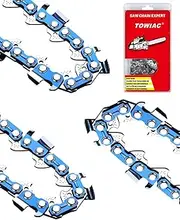 10 Inch Chainsaw Chain 3 Pack,050" Gauge, 3/8" Low Profile Pitch, 40 ​Drive Links Pole Saw Chain,Compatible with Remington, Greenwork, Sunjoe, Worx, Craftsman and More,S40