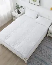 Waverly Quilted Dual Chamber 1.5in Feather Topper Queen White