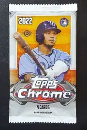 2022 Topps Chrome Baseball HOBBY PACK 4-cards! From a HOBBY BOX! Cruz DURAN RCs
