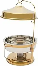 Chafing Dish Buffet Set, Stainless Steel Chafing Dish Buffet Set Portable Buffet Server Round Buffet Chafer Server and Food Warmer with Lid on Top, Round Food Pan for Restaurants~