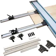 Wnew Track Saw Circular Saw Parallel Rail Guide System for Repeatable Cuts Woodworking Track Saw Guide Rail Joining Set