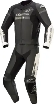 Alpinestars GP Force Chaser, leather suit 2pcs. , color: Black/White , size: 60