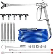 VEVOR Airless Paint Spray Gun and Hose Set, 3600 PSI Paint Spray Hose Kit with 5 Tips, 211, 315, 417, 517, 623, Airless Spray Gun Kit with Filters, Hose and Extension Rods