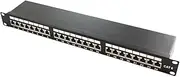 LogiLink Professional PrimeLine Cat.6 (250 MHz) Patch Panel - Distribution Panel, 19", STP (Shielded) 24-Port (RJ45)