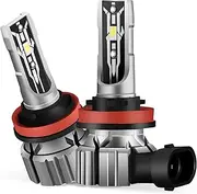2025 Upgraded H11 Light Bulbs, 30000LM 600% Brightness, Real 1:1 Halogen Size, 6000K White, Plug and Play Fog Light Bulbs, IP65 Waterproof, Pack of 2