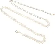 [COSMEVIVI] Fashionable Tassel Chain Women's Waist Beads for Dresses Adjustable Wedding Waist Belt Women's Jewelry Set Imitation Pearl Decor