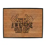 This Is What Awesome Estate Agent - Funny Novelty Doormat Man Cave Floor mat
