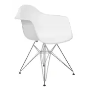 SK Designer Living | Replica Eames DAR Eiffel Chair | White & Chrome