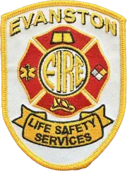 EVANSTON FIRE DEPARTMENT SHOULDER PATCH: Life Safety Services