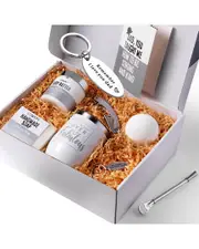Lovery Personalized Gifts for Men, Spa Gift with Wine Tumbler, Self Care Kit