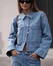 [Jag] Jag Women's Rb X Denim Jacket In Vintage Wash Navy Size 14 14 Navy