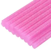 Mini Hot Glue Gun Sticks 4" x 0.27" for Glue Guns Glitter Pink 16pcs