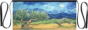 [Joitme] Grove Mountain Blue Cooking Aprons for Men, Short Apron with Pockets, Apron for Man, Grove Mountain Blue