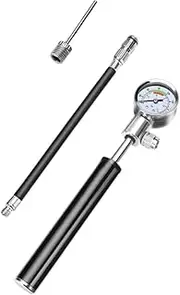 Kisangel Outdoor Bike Tire Pump Portable Bicycles Inflator Bike Pump Gauge High Pressure