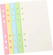 TEHAUX 100 Sheets Colored Loose Leaf Paper 6 Hole Punched Refill for Binders for Note Taking and Organization Per Pad Ideal for Doctors and Students