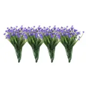 Artificial Flower Heads, Plastic Mini Peony Hydrangea Purple Faux Flowers 12Pcs