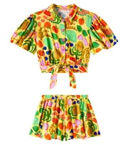 [Fabula] Fábula Printed top and shorts set Y 8 multicoloured