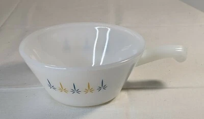 Vintage Anchor Hocking Fire King Candle Glow Custard Cup Handled Soup Bowl