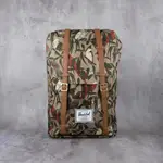 HERSCHEL RETREAT 電腦後背包 玫瑰粉 鳥布花紋 10066-01642-OS