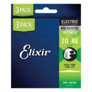 Elixir 16552 Optiweb Electric Guitar Strings 10-46 Light 3 Pack