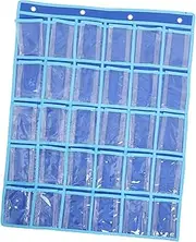 Veemoon Classroom Phone Caddy Organizer with Pockets Wall Mounted Storage for Calculators Sundries and Office Supplies Optimize Space and Enhance Learning Environment
