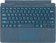 Type Cover for Microsoft Surface Pro 8/9/10/X/11 Generation, Portable Slim Wireless Keyboard With Touchpad (Sapphire, Backlit)