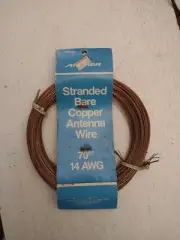 Short Wave Ham Radio Stranded Bare Copper Antenna Wire 70 ft AWG 14