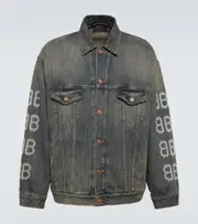 [Balenciaga] Balenciaga Crypto printed denim jacket AU 90 blue