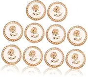 SAFIGLE 10pcs Decorative Buttons for Jackets and Coats Vintage Pattern Durable Sewing Buttons for Uniforms Enhance Outfits with Glamour and Elegance