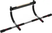 8 & 12-Grip Doorway Pull-Up Bar - Heavy-Duty Steel Chin-Up Bar for Home Gym, Ind