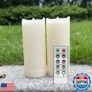 EZiGarden 2 Pack LED Flameless Candles with Remote Battery Operated Outdoor L