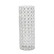 Elegant Designs Crystal 11.25" Elipse Decorative Vase in Chrome