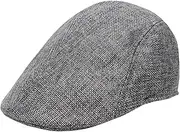 [Tadill] Beret Cap Flap Cabbie Hat Hip Hop Casual Warm Herringbone Hat Men Flat Cap Painter Hats for Gardening Hiking Outdoor Camping, Gray