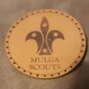 MULGA Australia Scouts Leather Badge.