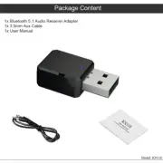 5.0 Audio Receiver Wireless Bluetooth 3.5mm AUX To USB Car Stereo Music Adapter