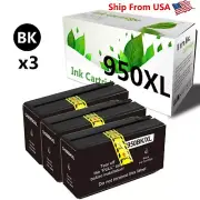 (3PK,Black) Ink Cartridge 950 XL for OfficeJet Pro 251DW Printer