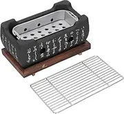 Baxnore Portable Stainless Steel BBQ Grill, Charcoal Barbecue Stove Oven, Aluminium Alloy, Lightweight Tabletop Grill for Balcony Garden Camping