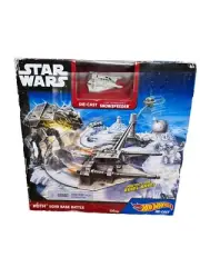 Star Wars Hot Wheels Hoth Echo Base Battle Die-Cast Luke Skywalker Snowspeeder