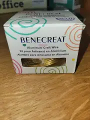 NEW BENECREAT Aluminum Wire 2mm 100FT Gold Tone Jewelry Wire Craft NEW