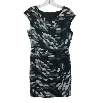 NWT Womens Size 10 Banana Republic Green Paintbrush Stroke Sheath Mini Dress