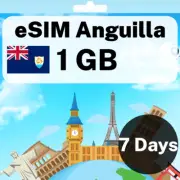eSIM Anguilla - 1 GB - 7 Days - Travel eSIM | QR code activation