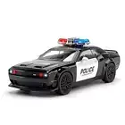 1:24 Scale Dodge Challenger Police Die-Cast Pull Back Car with Sound & Light